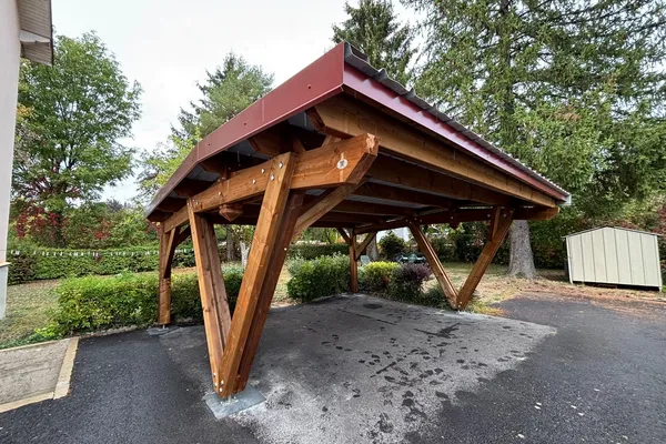 Carport faibles pentes