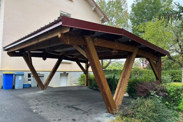 Carport faibles pentes