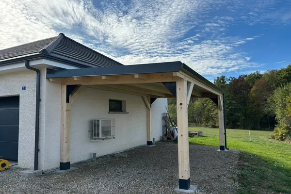 Auvent accolé 3.70 m x 6.50 m
