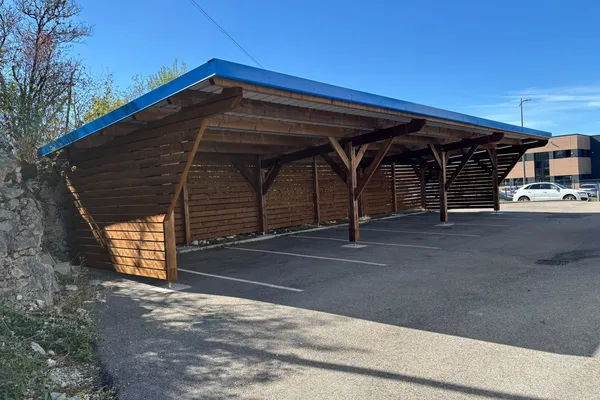 Carport monopan pour 6 voitures