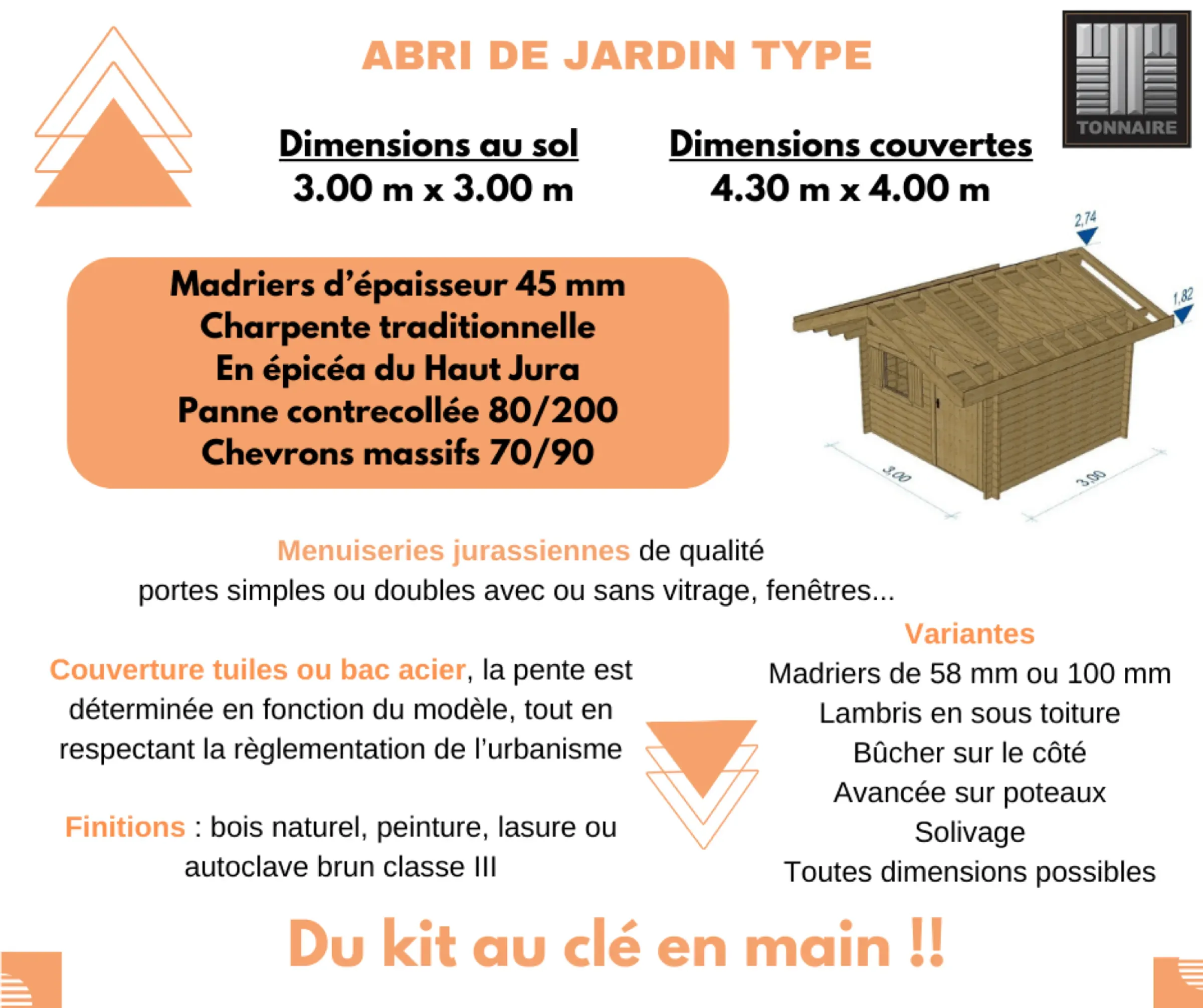 Abri de jardin bois sur mesure réalisé par Tonnaire — réalisation 31