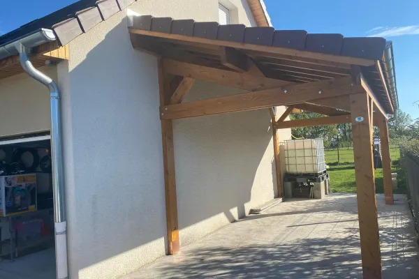 Auvent accolé - toiture monopente — photo 6