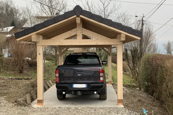 Carport bois sur mesure réalisé par Tonnaire — réalisation 8