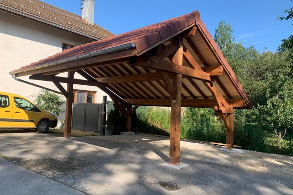 Carport bois sur mesure réalisé par Tonnaire — réalisation 11
