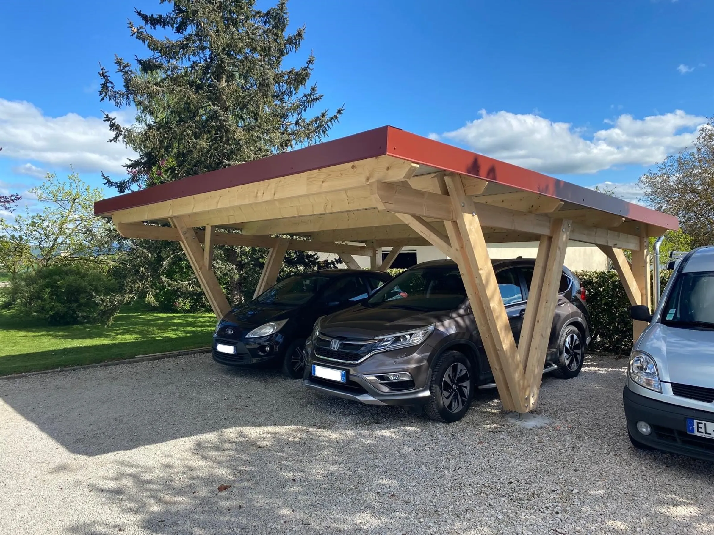 Carport bois sur mesure réalisé par Tonnaire — réalisation 18