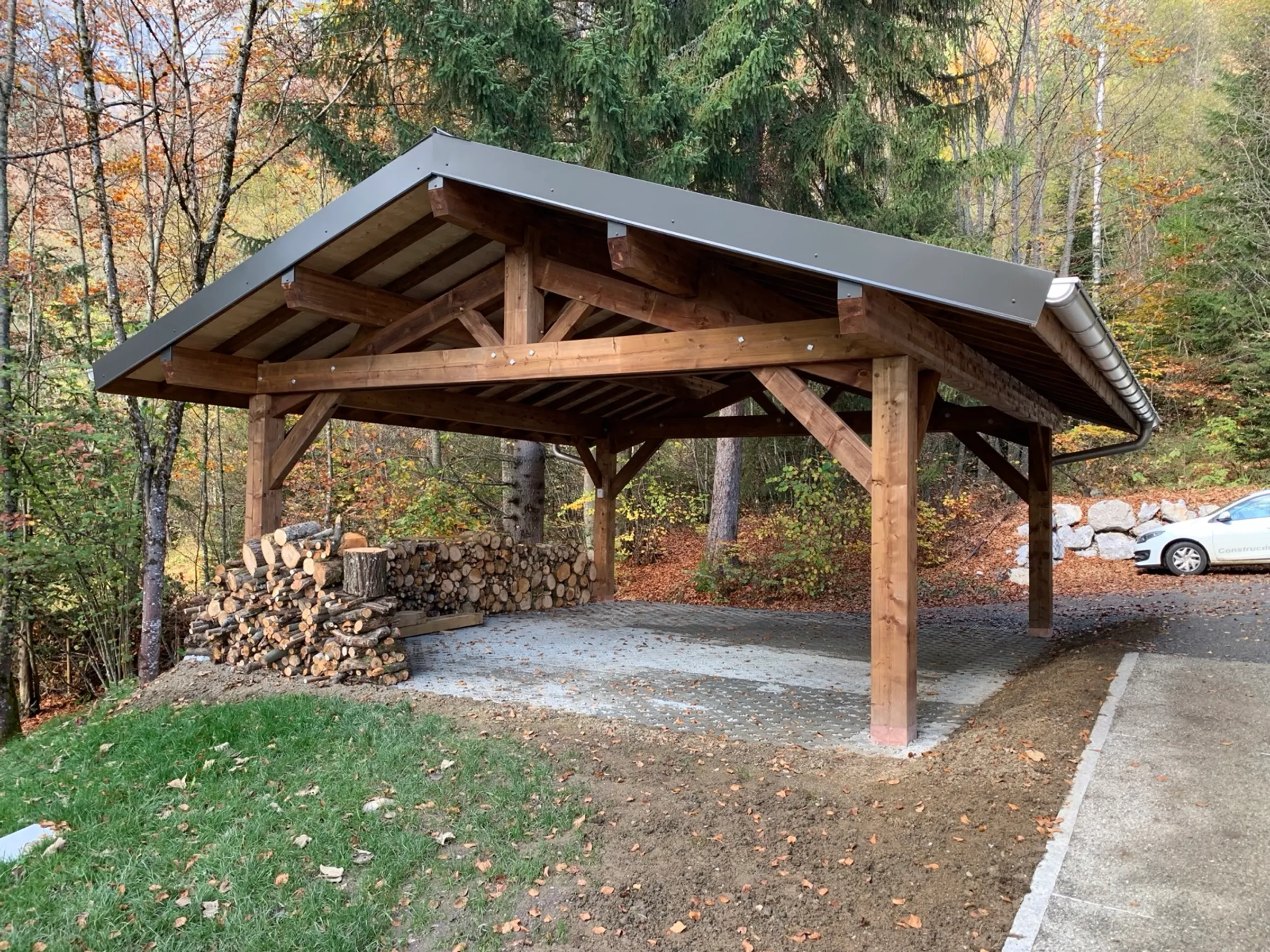 Carport bois sur mesure réalisé par Tonnaire — réalisation 7