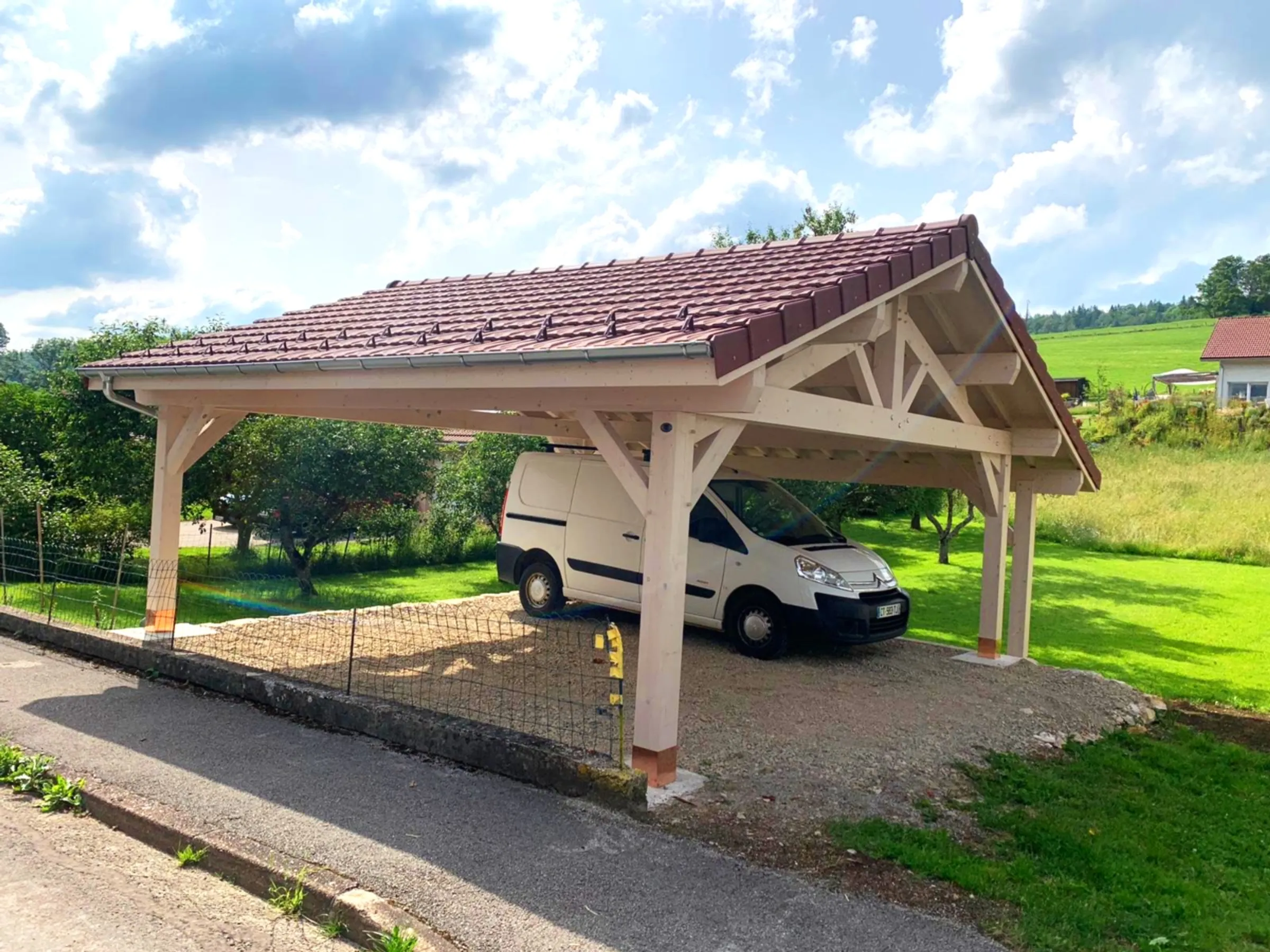 Carport bois sur mesure réalisé par Tonnaire — réalisation 14