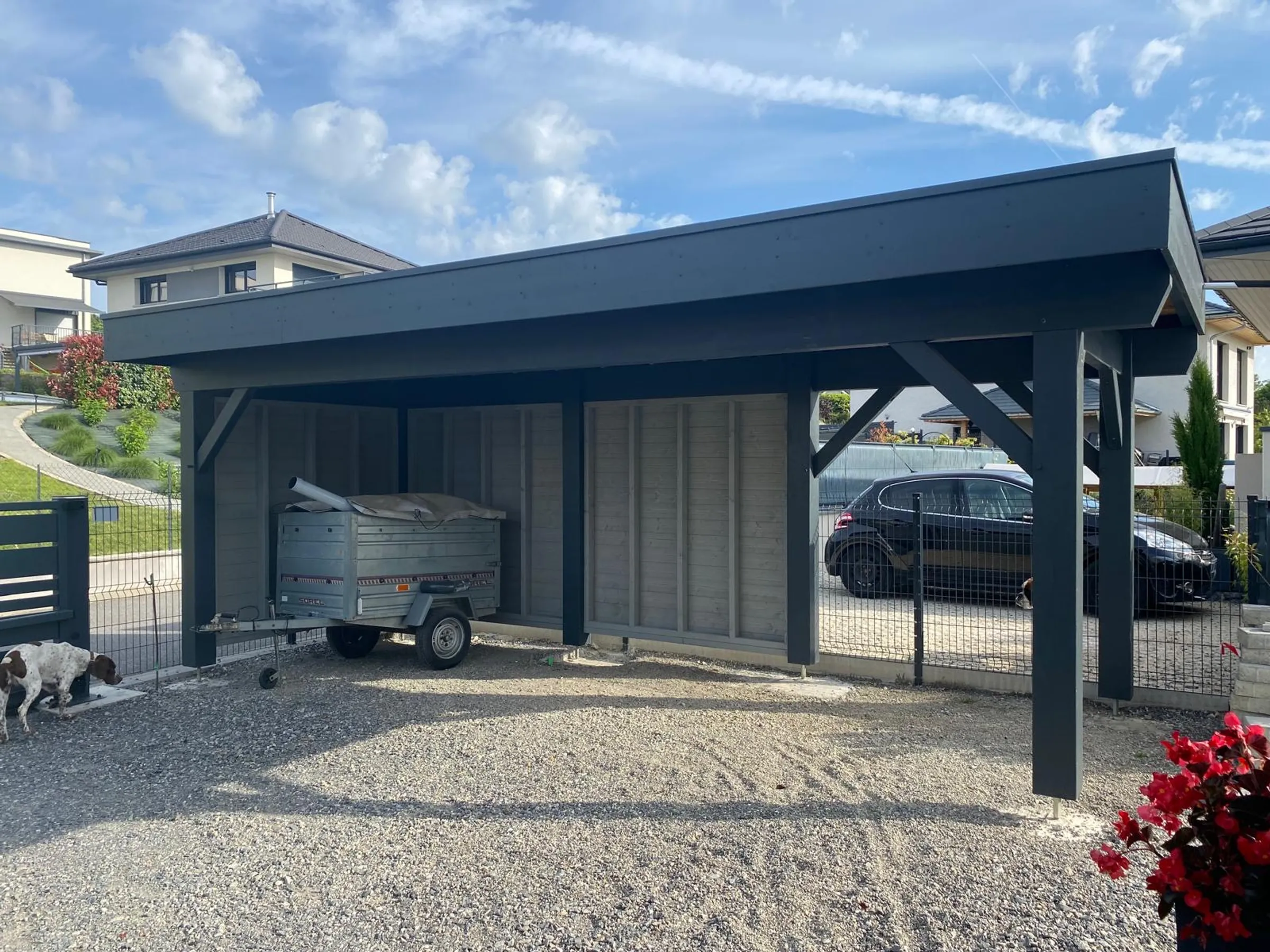 Auvent camping-car bois sur mesure réalisé par Tonnaire — réalisation 2