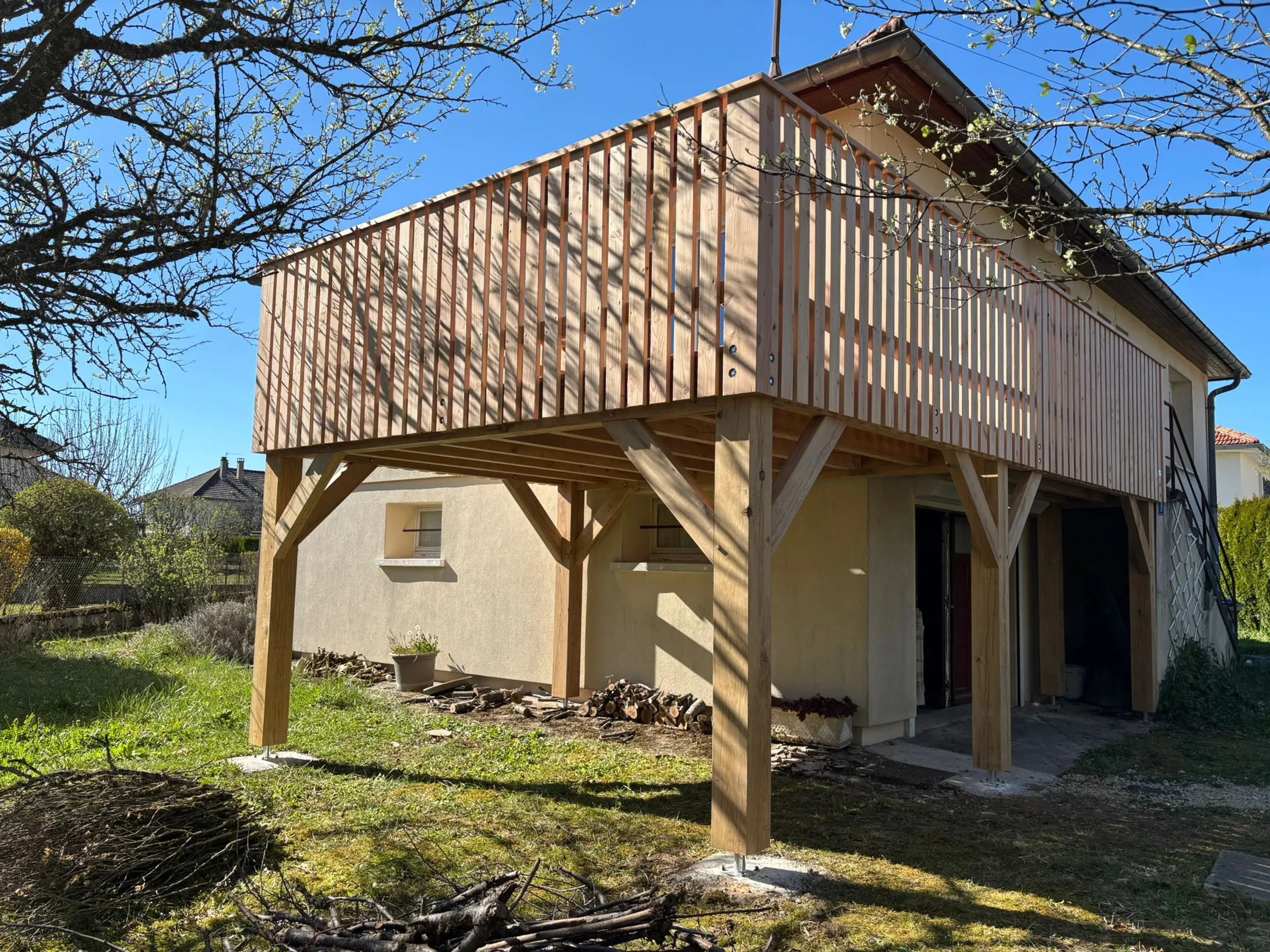 terrasse sur poteaux